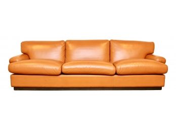 Three Cushion Leather Sofa