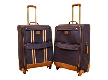 Set Of 2 G.H. Bass & Co. Navy Expandable Luggage