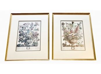 Pair Of Vintage Robert Furber 'October' And 'December' Framed Botanical Prints