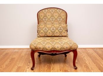 Antique Slipper Tapestry Chair + Extra Fabric