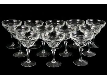 Set Of 12 Vintage Crystal Martini/Champagne Glasses