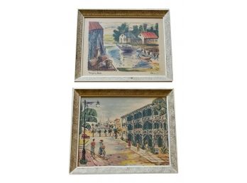 Pair Of Hand-Colored Engravings