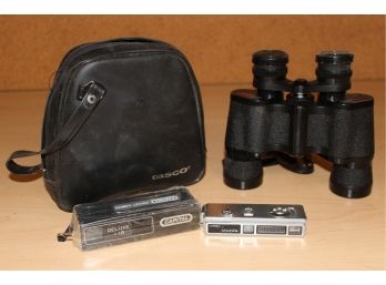 Vintage Camera & Binocular Lot - Tasco & Yashica Atorn Micro Camera