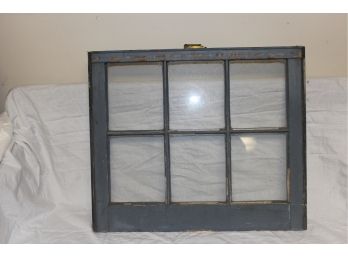 Single Vintage Wood Six Pane Window