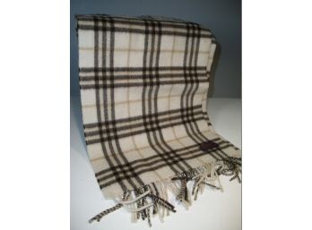 100% Authentic BURBERRY Cashmere Scarf - Made In Scotland (Unusual Color)
