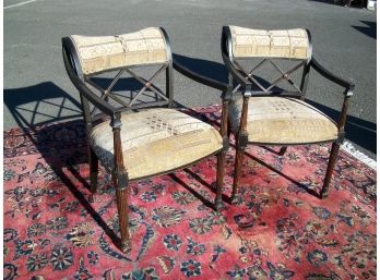 VERY Unusual Pair Of French Style Chairs - Fantastic Lines / GREAT PAIR !