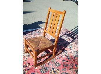 Beautiful Antique GUSTAV STICKLEY Rocking Chair - Great Patina ! Great Chair !