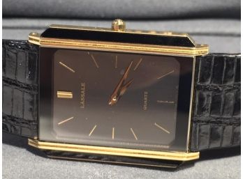 Beautiful VERY THIN Vintage Mens LASSALE Watch - Amazing Condition !