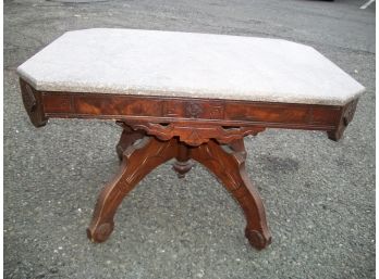 Gorgeous Antique Walnut Victorian Marble Top Table - C.1890 - C.1900