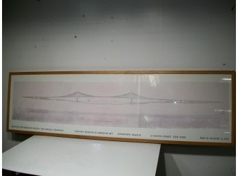 HUGE 'Brooklyn Bridge' Original Drawings / WHITNEY MUSEUM - 1976 (5 FEET WIDE)