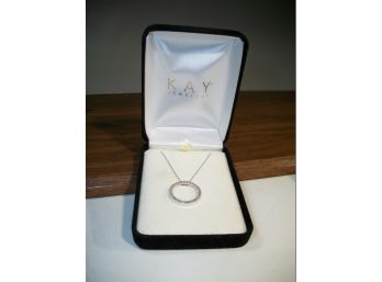 (J31) Super Nice 10k Gold & Diamond Necklace (Kay Jewelers For $499)