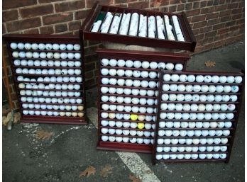 Four Golf Ball Displays FULL Of Balls W/Advertising (ALL Categories) 300+ BALLS