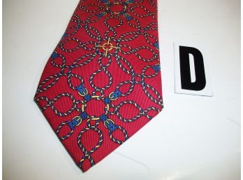 Fantastic HERMES Silk Tie - Red / Yellow / Blue - Made In France - (Tie D)