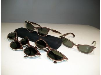 Five Pairs Of VINTAGE 'Cat Eye' Sun Glasses - Never Used 'New Old Stock' VERY COOL !