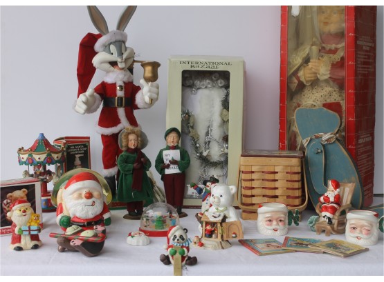 Vintage Lot Of Christmas Items Includes Bugs Bunny, Motionette, Walt Disney Etc.