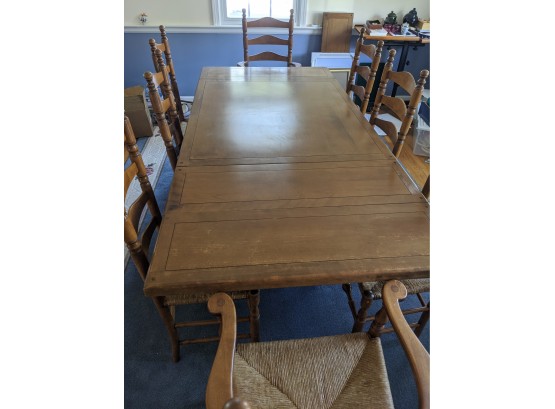 Pine Dining Table With 8 Chairs