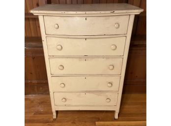 Antique Tall Chest Of Five Drawers