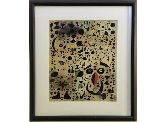 Joan Miro (1893 - 1983) - The Beautiful Bird Revealing The Unknown To A Pair Of Lovers - Framed Art Print