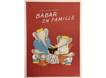 Jean De Brunhoff (1899 - 1937) - Babar En Famille - Poster