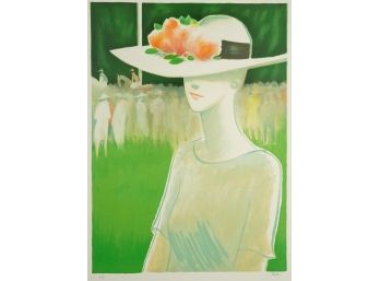 Marie Lise “Babu” (1931 - Present) - Woman With Hat - Signed & Numbered - Lithograph