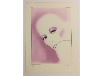 Vasilios Janopoulos - Magent Eyes - Signed - Lithograph