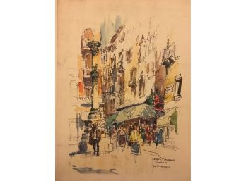 Jan Korthals (1916 - 1972) - Campo St. Salvador, Venice- Vintage Print - 1957