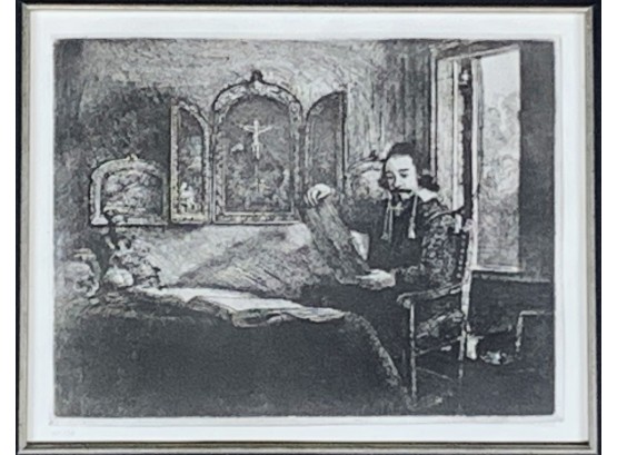 After Rembrandt, 'Abraham Francen' Heliogravure On Paper