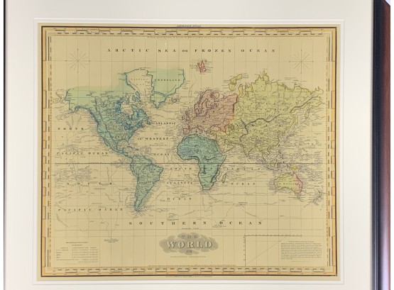 Tanner, Henry S.  Lithograph Titled' World Of Mercators Projection'