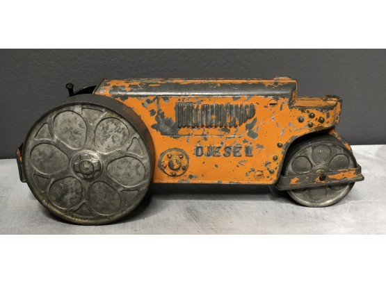 Vintage Hubley Kiddie Toys Metal Diesel Steam Roller #480