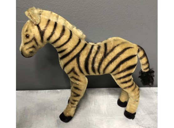 Vintage Mohair Steiff Zebra Toy Animal