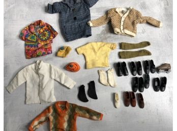 Vintage Lot Of Ken Doll Clothing,Shoes And Accessories