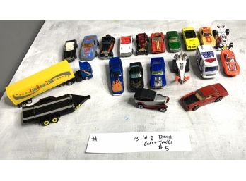 Vintage Lot Of 20 Diecast Cars And Trucks Hot Wheels, Matchbox #5