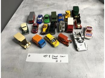 Vintage Lot Of 20 Diecast Cars And Trucks Hot Wheels, Matchbox #3