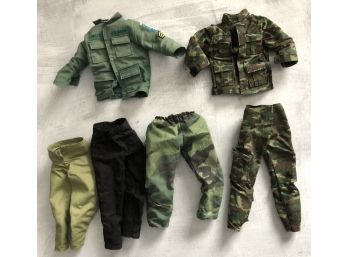 Lot Of 12' Action Figure Army Clothing Pants  And Shirts