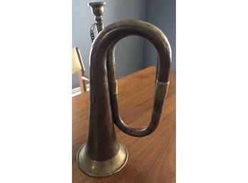 Vintage Decorative Brass Copper Military Bugle