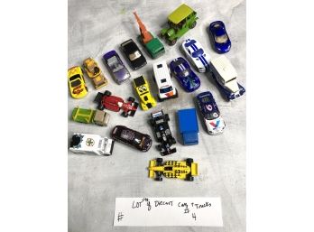 Vintage Lot Of 20 Diecast Cars And Trucks Hot Wheels, Matchbox #4