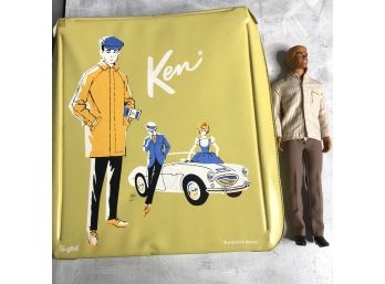 Vintage Ken Doll Case And 12' Vintage Ken Doll In Ken Clothing