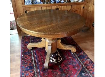 Vintage Round Wooden Kithen Table With Gorgeous Base
