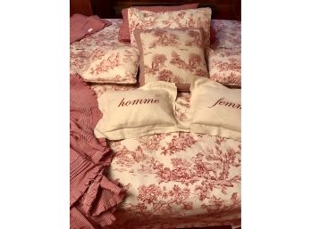 Country Curtains Toile Style Queen Bedding Set