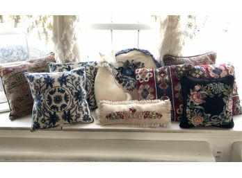 Variety Of 10 Clean Vintage Pillows