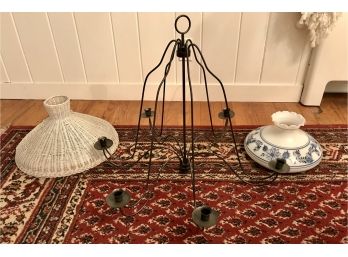 Vintage Lamp Shades And Hanging Lamp