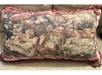 Garden Themed Tapestry Pillow