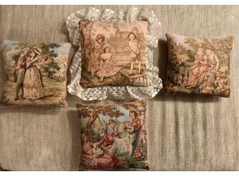 4 Petite Tapestry Decorative Pillows