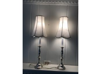 Pair Of Candlestick Lamps