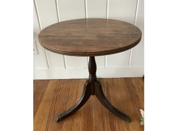 Antique Claw Foot Pedestal Accent Table