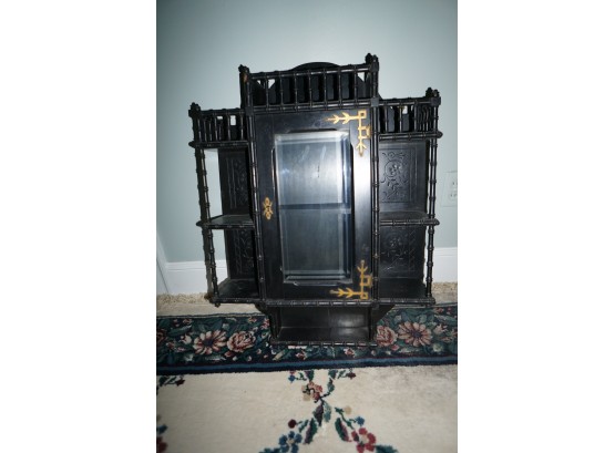 Chinese Black Lacquer Wall Curio