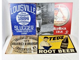 Sports Inspired Tin Signs