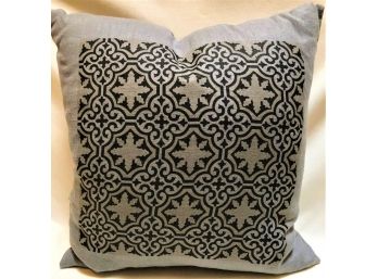 Charcoal Grid Ox Bow Decor Pillow - Brand New (Retail $125)