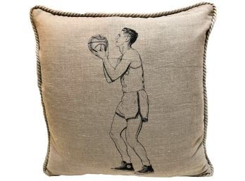 Basketball Player Ox Bow Decor PIllow - Brand New (Retail $125)
