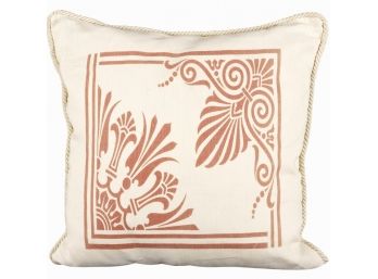 Honeysuckle Ornamental Design Ox Bow Decor Pillow - Brand New (Retail $125)